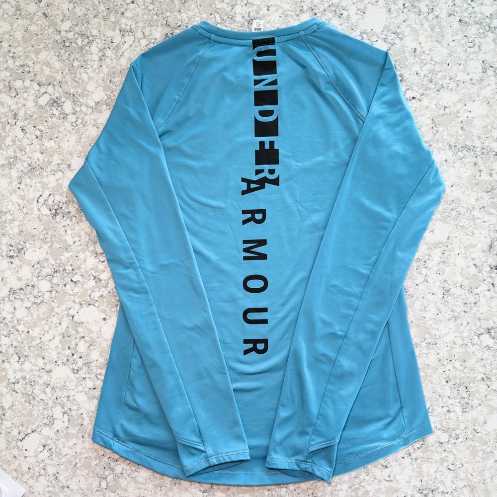 Under Armour ColdGear Women's Fitted Long Sleeve Shirt Blue S EUC - Picture 4 of 8